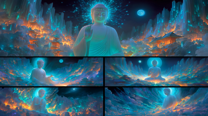 超宽屏 琉璃光佛禅意仙境LED大屏