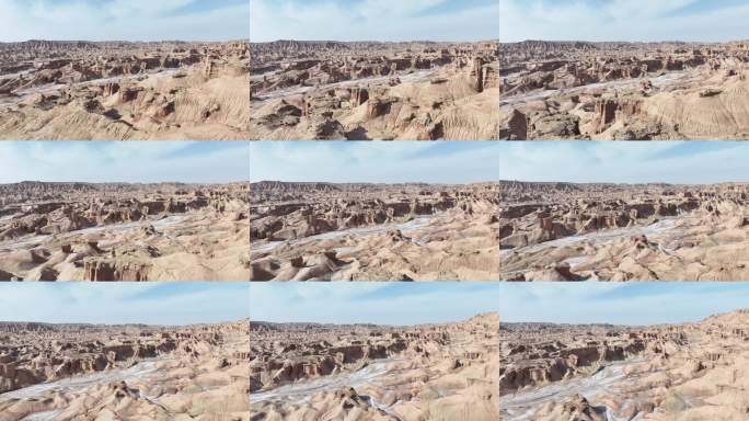 航拍沙漠戈壁地貌