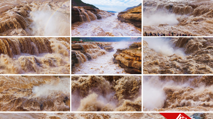 壶口瀑布 黄河江河奔腾华夏祖国 大美中国