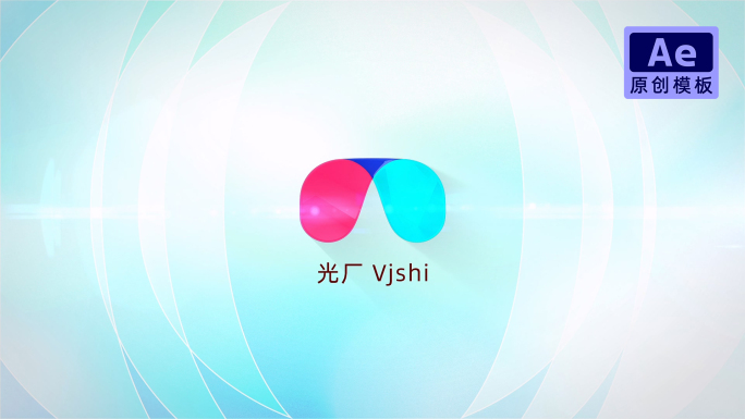 AE 蓝白科技风LOGO模板