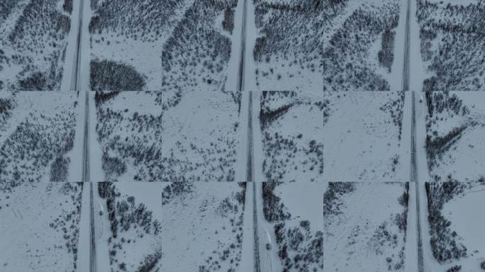 极夜驾驶，挪威：空中视角