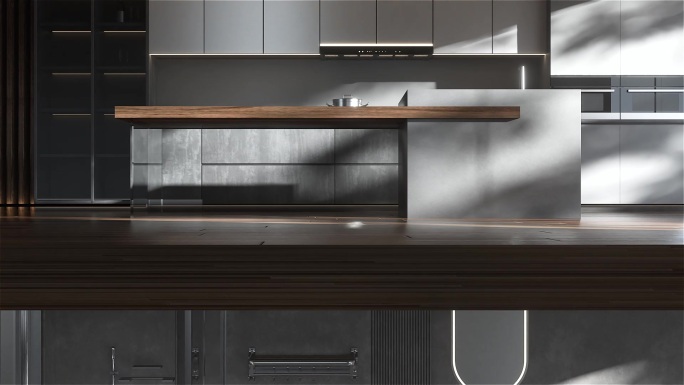 C4D现代简约光影厨房浴室设计