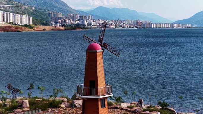 A830巧家网红黎明风车 4K素材