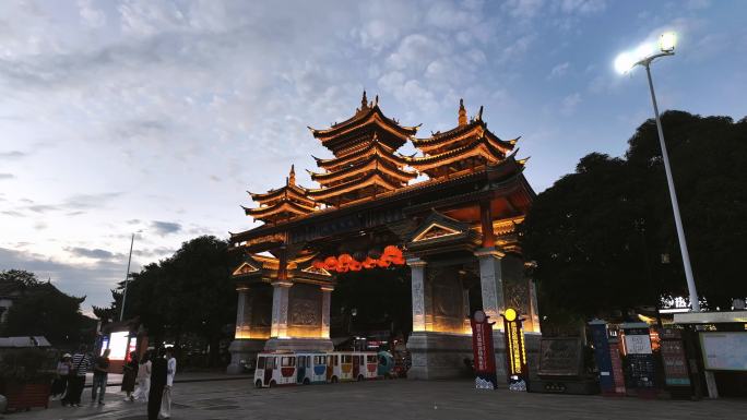 「延时摄影」田州古城日转夜4k30p