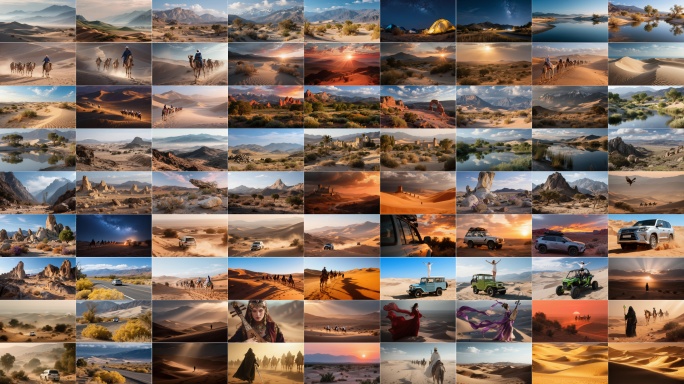 【HS28】120个沙漠戈壁视频素材合集