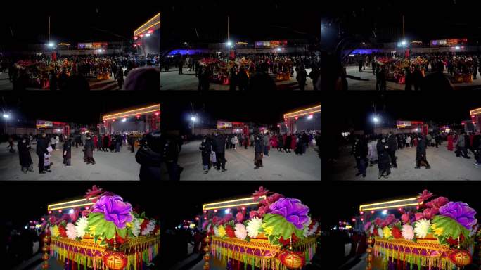 乡村庙会夜民俗活动