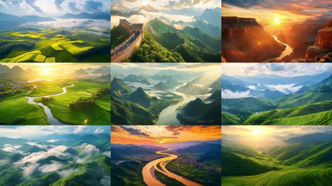 中国壮美河山美丽祖国中国梦