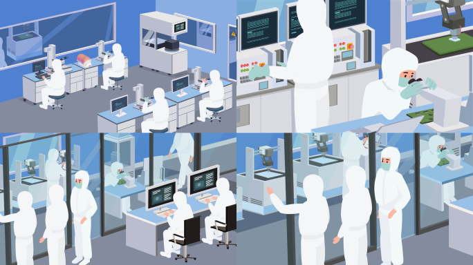 科研人员实验室工作AE模板