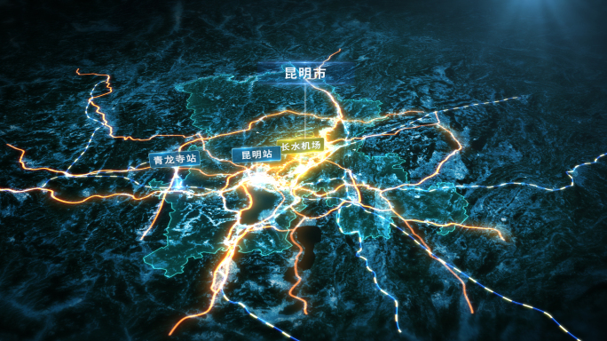 昆明公路铁路区位交通地图