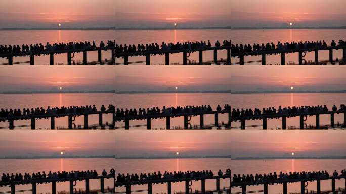 武汉凌波门日出