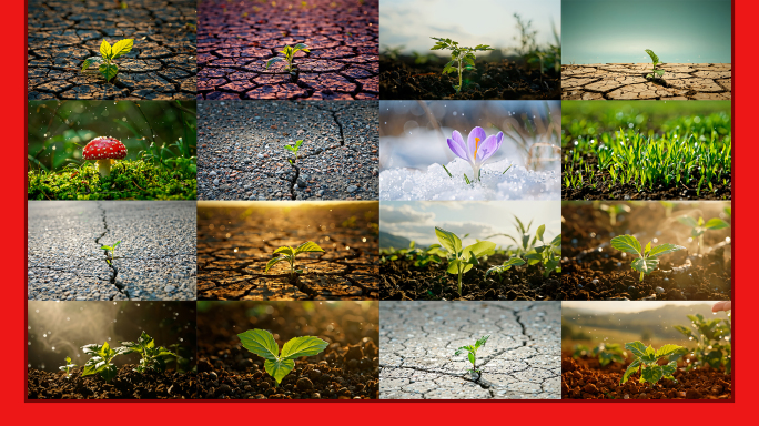 植物生长春天生命复苏生机希望种子发芽顽强