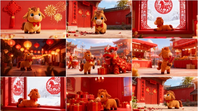 2026小马贺岁新年场景马年拜年