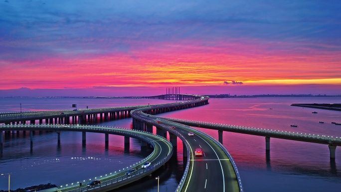 胶州湾大桥航拍6K