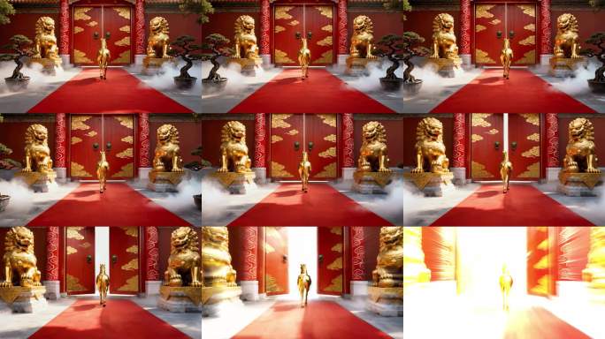 马年开门片头转场