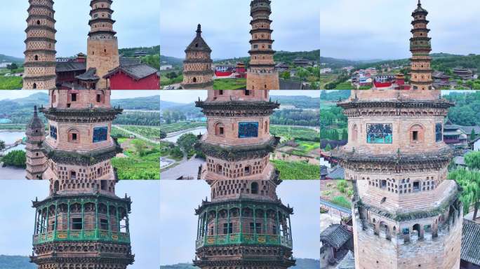 山西阳城海会寺  双塔