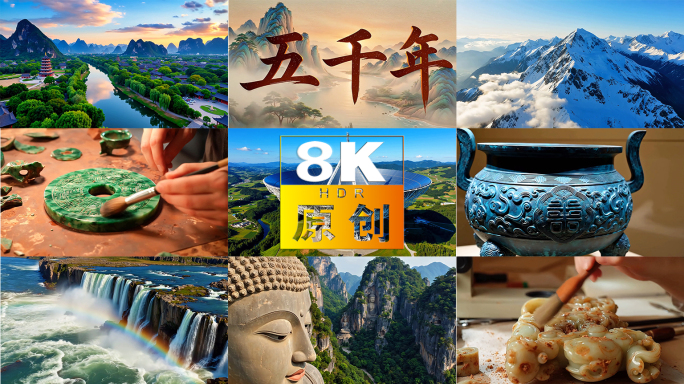 华夏文明上下五千年锦绣中华山河壮丽