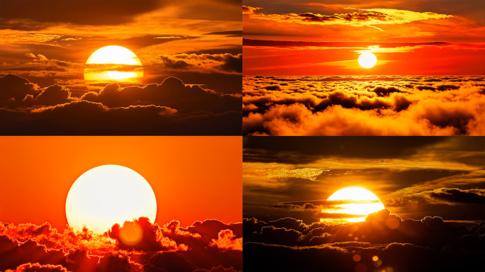 4k云海日出太阳升起晨阳合集