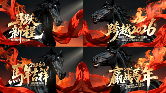 2026马年标题文字片头主视觉KV背景