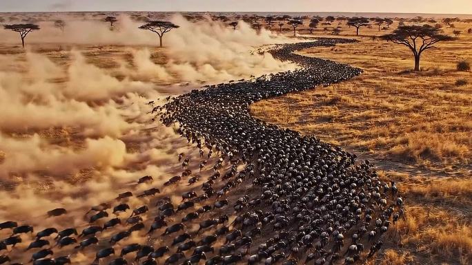 非洲草原动物大迁徙
