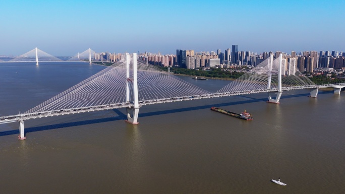 武汉长江二桥航拍