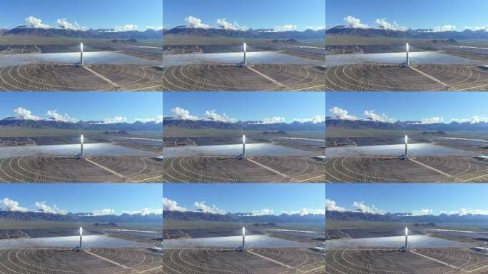 德令哈塔式光热电站航拍4k