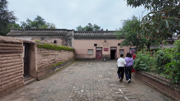 陕西洛川会议旧址，洛川会议高清4K素材