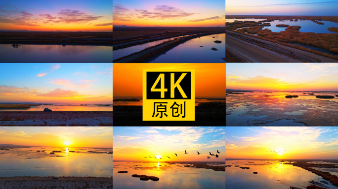 旅游自驾游行驶路上朝霞晨光汽车电影般画面