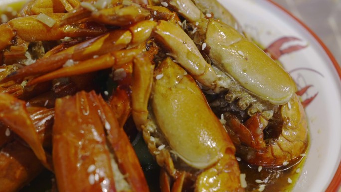 红烧小龙虾特写