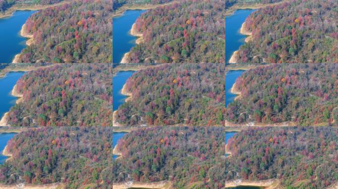湖北武汉木兰湖风景区深秋风光