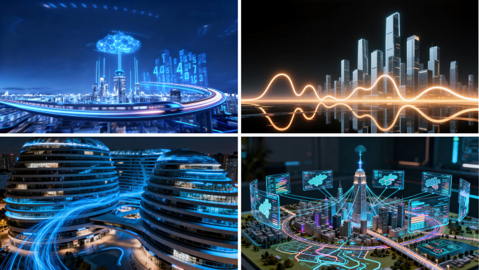 未来全息数字城市智慧城市科技城市科技发展