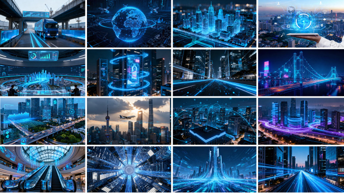 未来全息数字城市智慧城市科技城市科技发展
