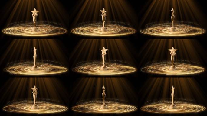 金色奖杯颁奖动画