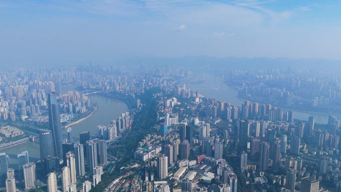 重庆两江四岸全景宣传片航拍4K