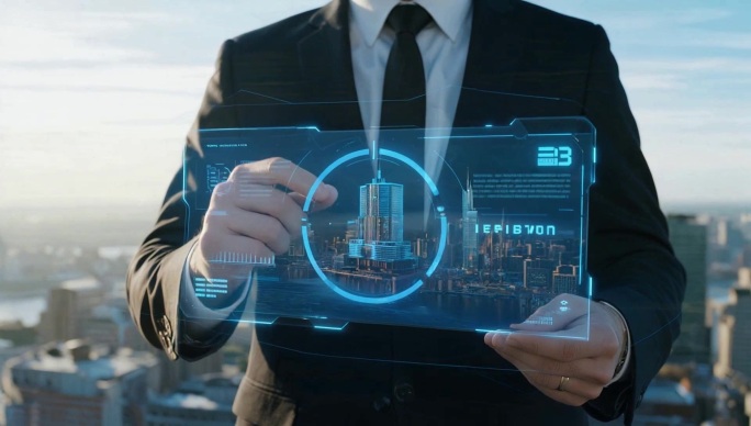 全息界面操作科技感商务