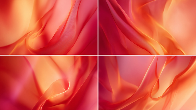 红色丝绸动态背景