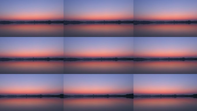 静谧湖边黎明曙光水天一色2【10Bit】