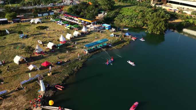 「航拍」百色沙洲花园音乐节4k60p