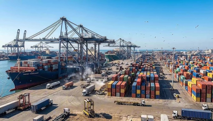 能源交通时代交响丝路帆船城市天际线素材