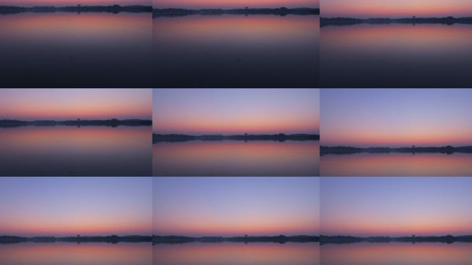 静谧湖边黎明曙光水天一色4【10Bit】