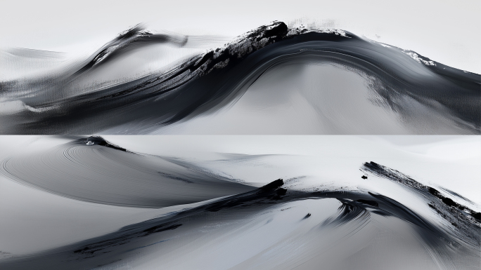 抽象意境水墨流动宽屏