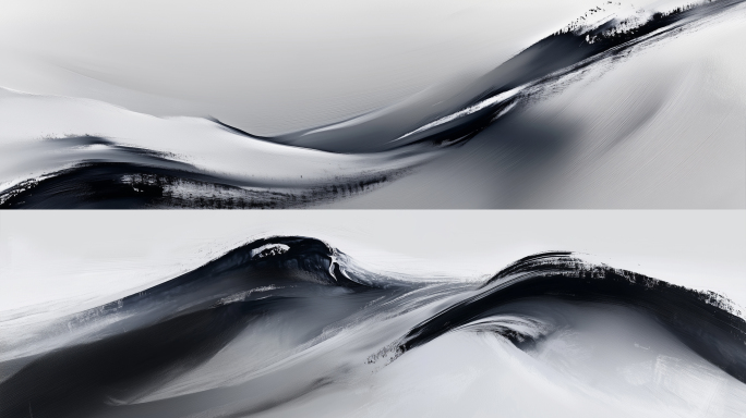 抽象意境水墨流动宽屏