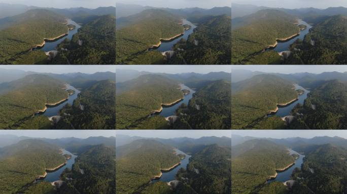 航拍山水风光 绿水青山