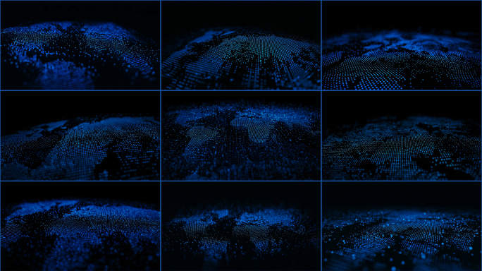 蓝色粒子矩阵地图