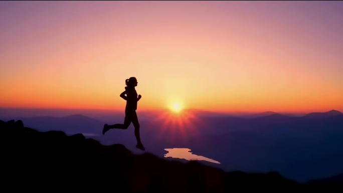 户外跑步运动场景