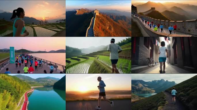 户外跑步运动场景