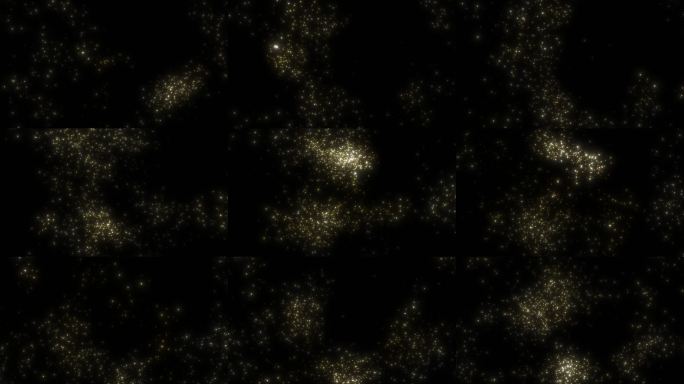 金色悬浮粒子带通道