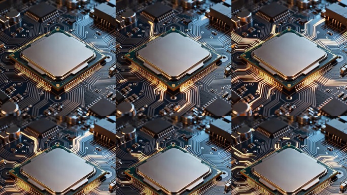 芯片电路板科技感特写
