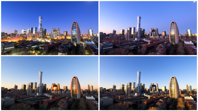 北京电影感日出