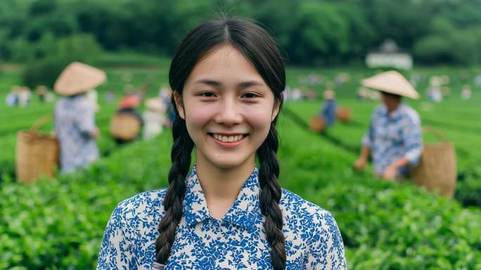 各行业职业幸福笑脸微笑