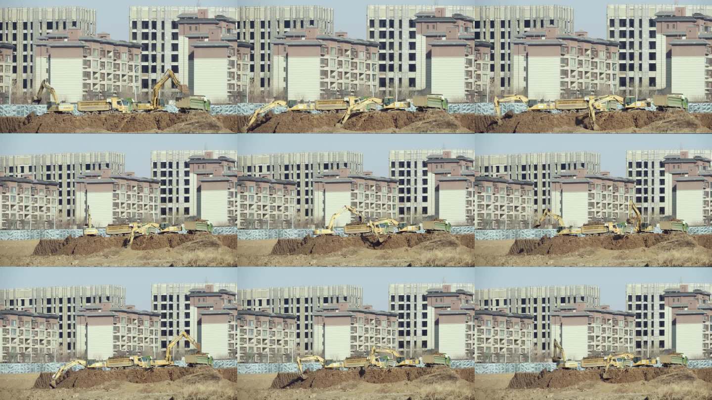 挖掘机工地土方作业施工(合集)